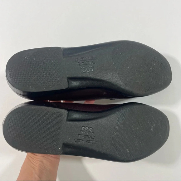 SAS Womens Simplify Leather Loafers Antique Wine - Picture 5 of 8